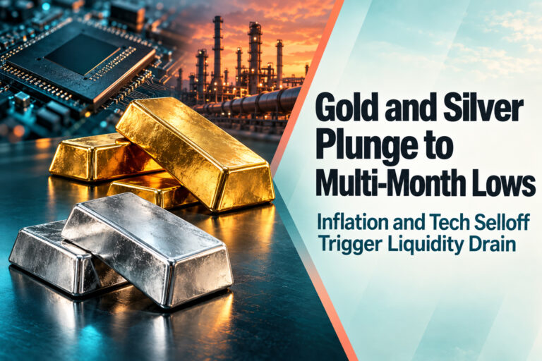Gold Hits a One-Year Low and Silver Breaks $50 as Oil, Rate-Hike Bets and a Tech Rout Collide